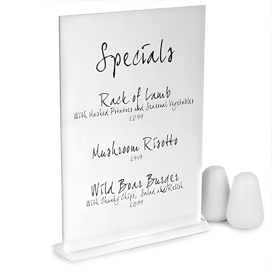 Menu & Ticket Holders