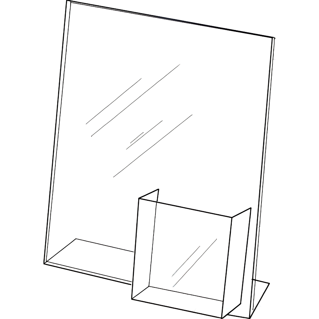 A4 Sign Holder With DL Brochure Holder