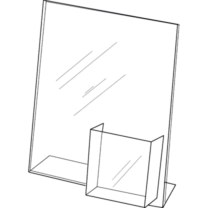 A4 Sign Holder With DL Brochure Holder