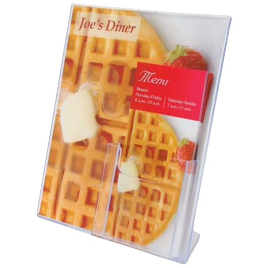 A4 Sign Holder With DL Brochure Holder