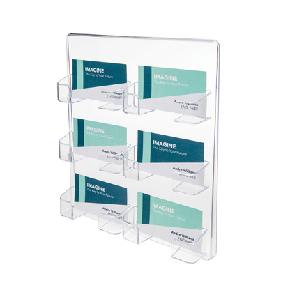 Business Card Holder 6 Pocket Wall Mount