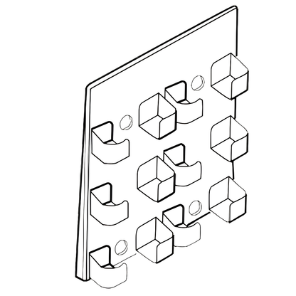 Business Card Holder 6 Pocket Wall Mount