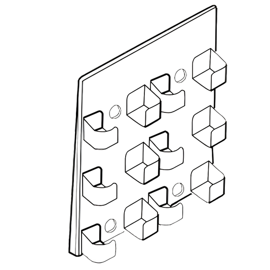 Business Card Holder 6 Pocket Wall Mount