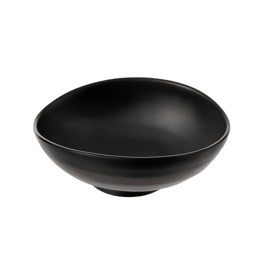 Melamine Oval Matte Black Bowl