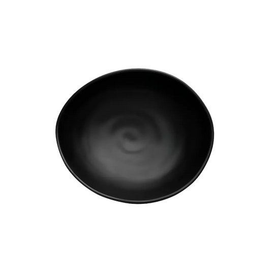 Melamine Oval Matte Black Bowl