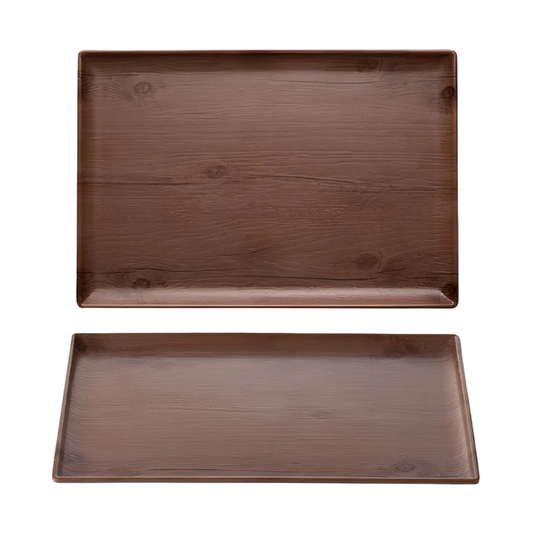 Melamine Woodgrain Platter