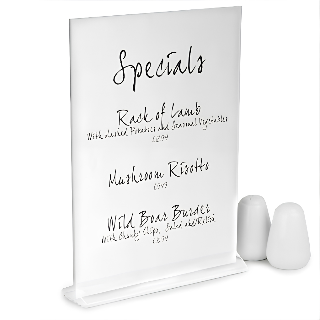 Menu & Ticket Holders