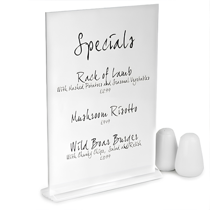 Menu & Ticket Holders