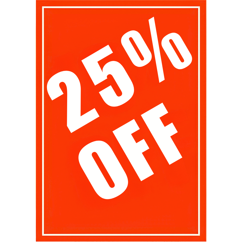 Sale Showcards (Percentages)