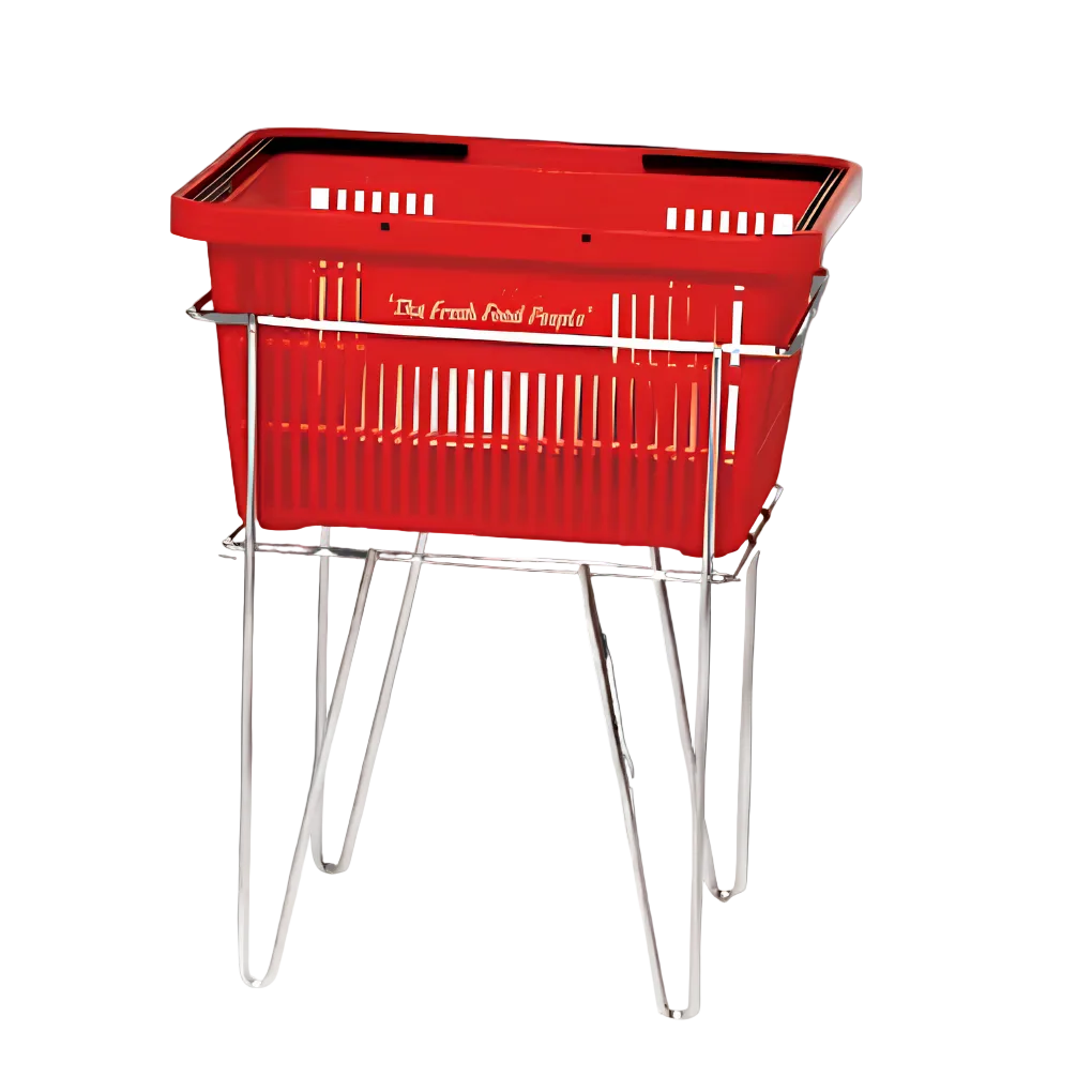 Shopping Basket Stands Chrome