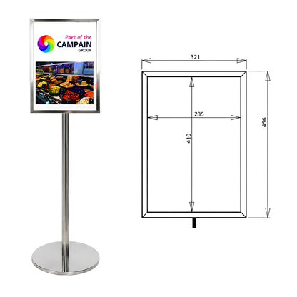 Stainless Steel Poster Holder Stands